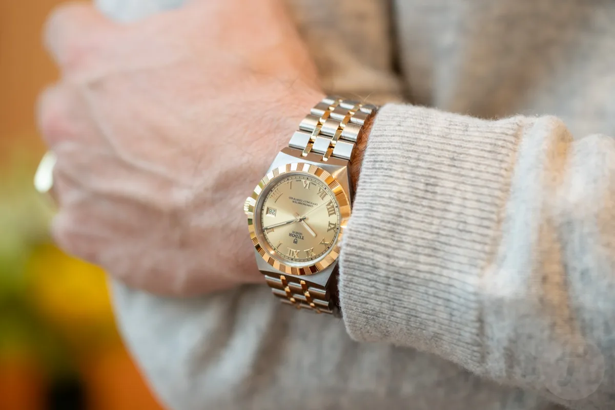 Tudor Royal two-tone model with gold dial