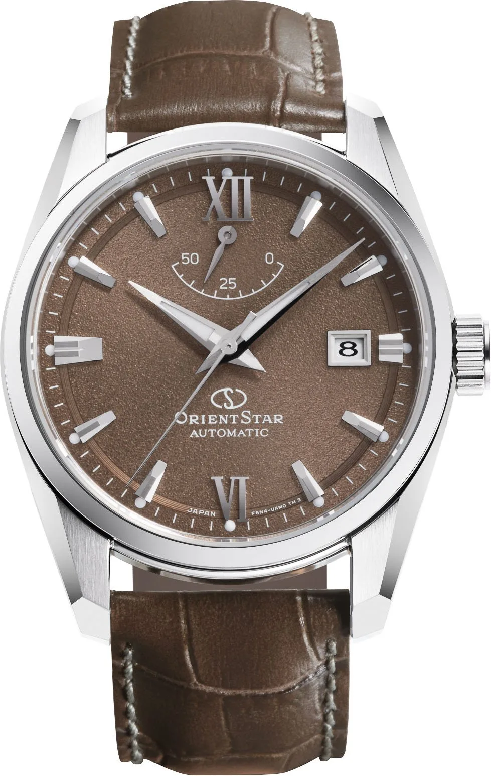 Orient Star models with purple and brown dials