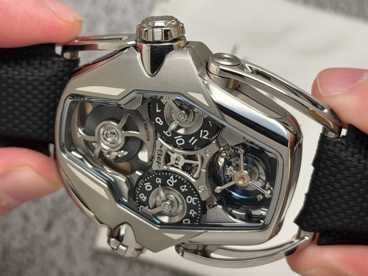Side view of MB&F HM12 with titanium case