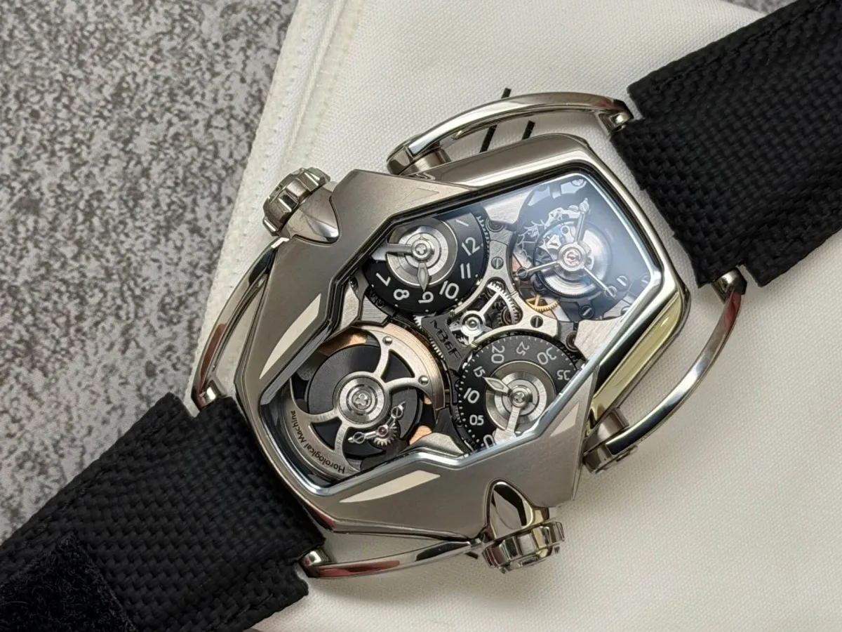 Close-up of flying tourbillon on MB&F HM12