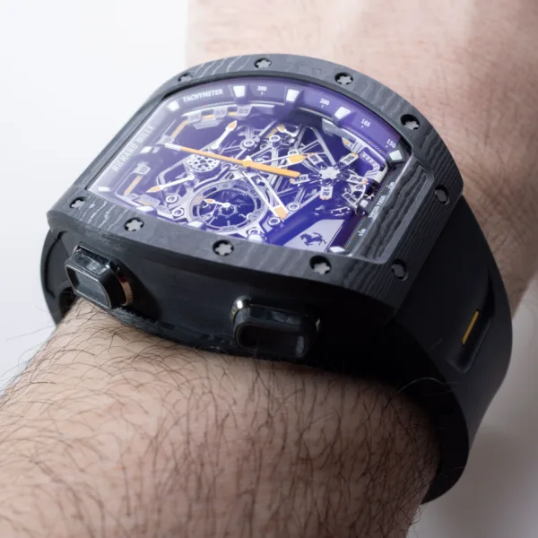 Close-up of the Richard Mille RM 43-01 Ferrari detailing