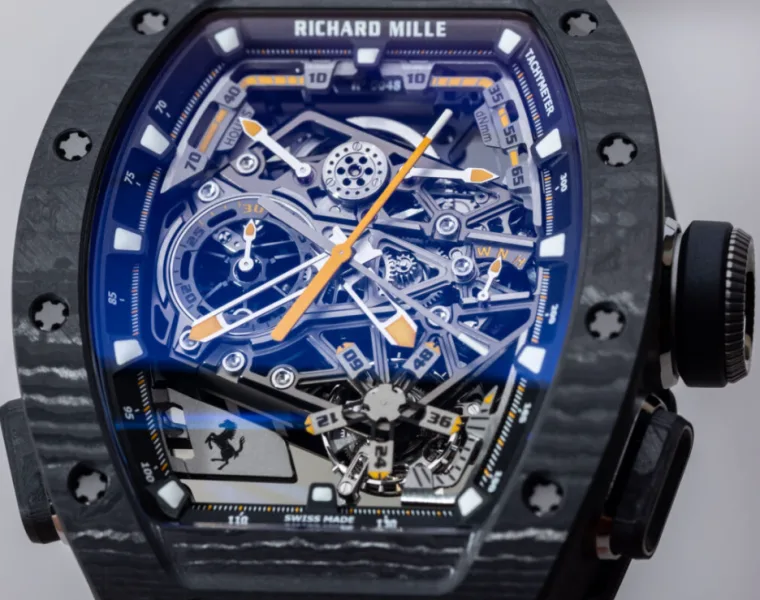 Richard Mille RM 43-01 movement inspired by Ferrari engines