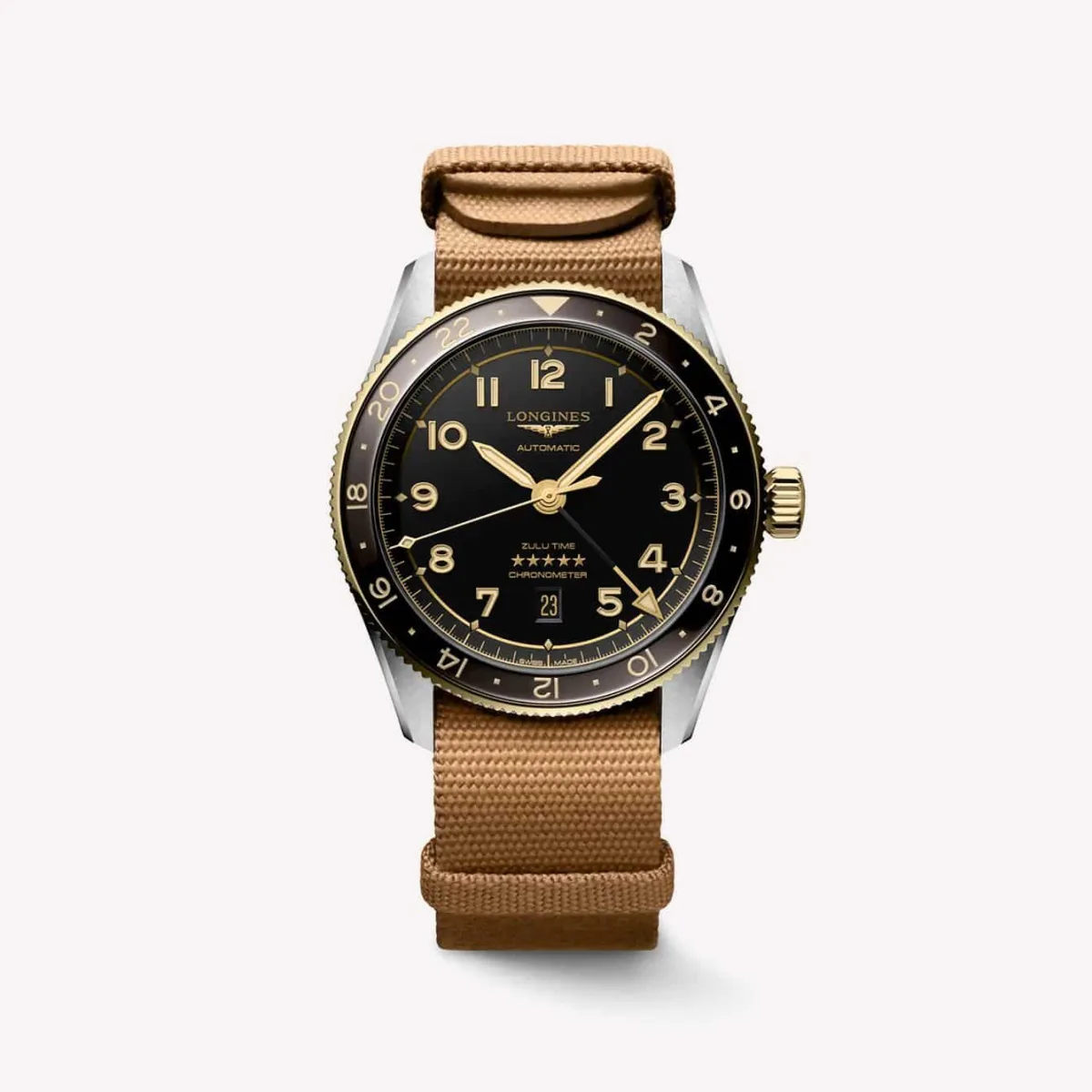 Longines Spirit Zulu Time watch with blue dial
