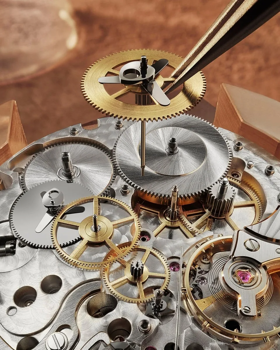 Skeletonized view of Jaeger-LeCoultre Duometre Chronograph Moon