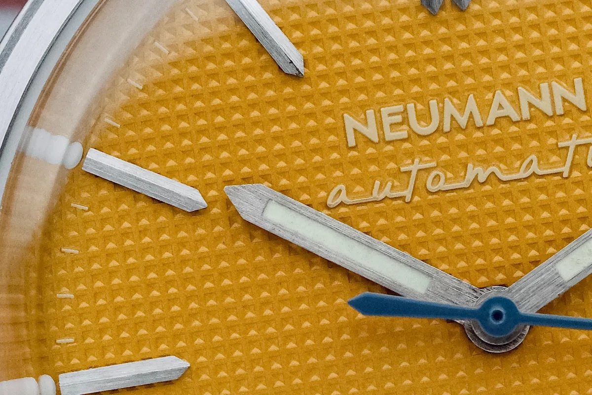 Neumann Automatic dial texture and detailing