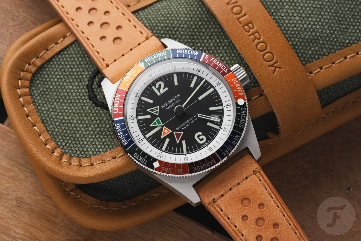 Wolbrook Pan4Timer Automatic watch in a casual setting