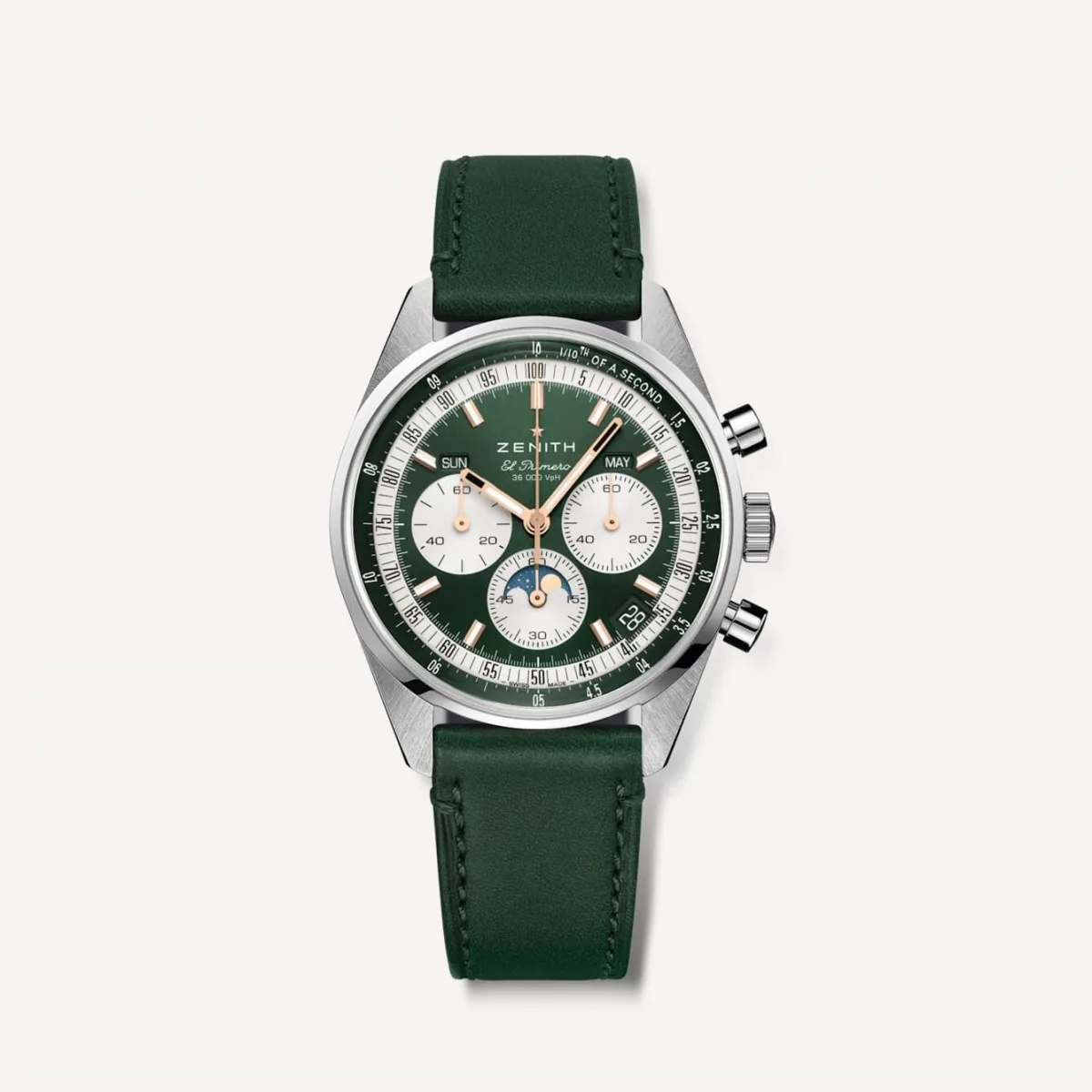 Zenith El Primero Moonphase with olive green dial