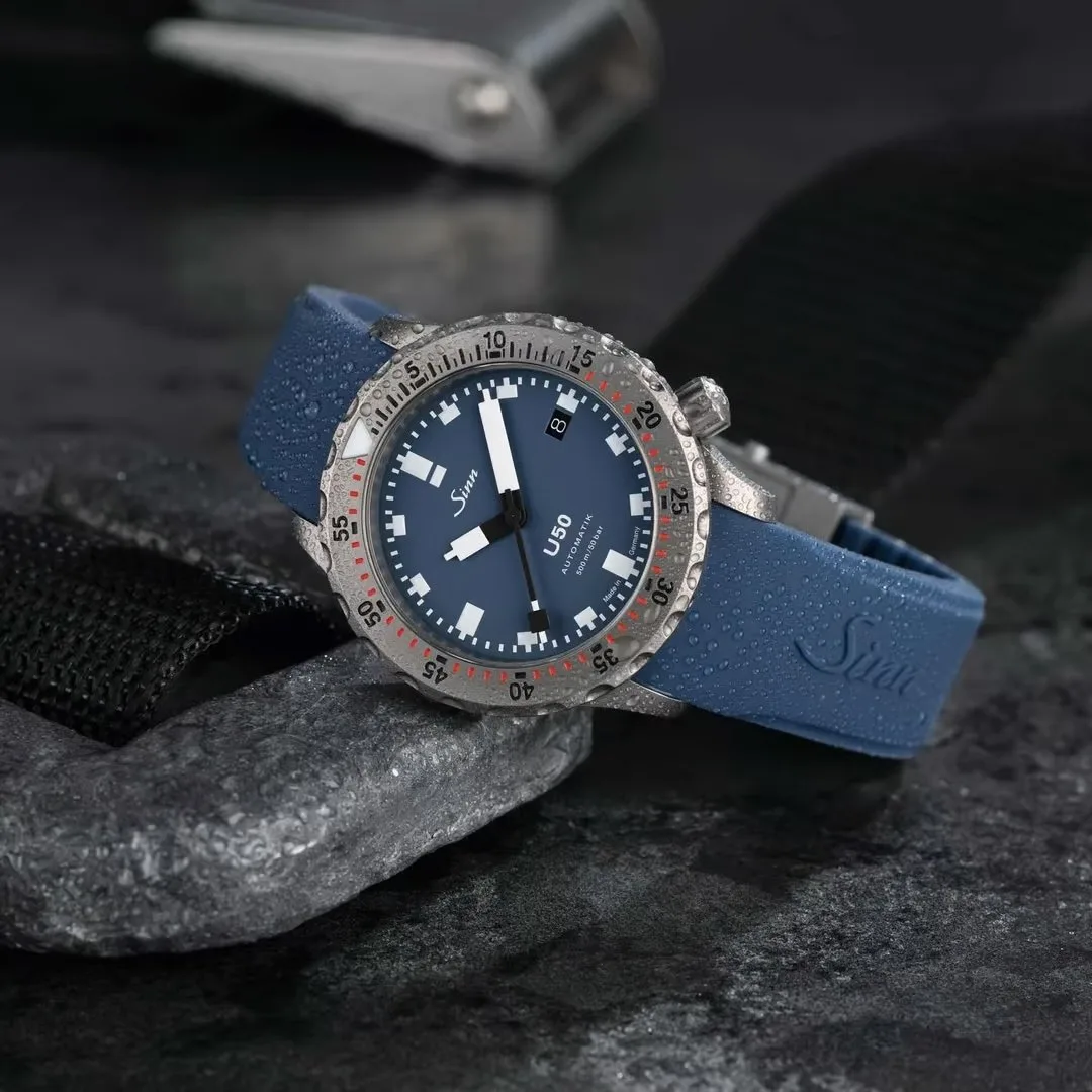 Close-up of Tissot PRX Titanium watch on wrist