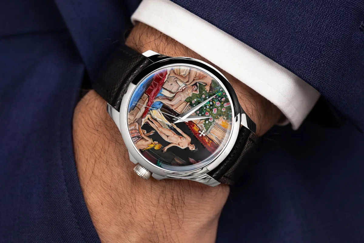 Close-up of Redentore L’Odalisca watch dial