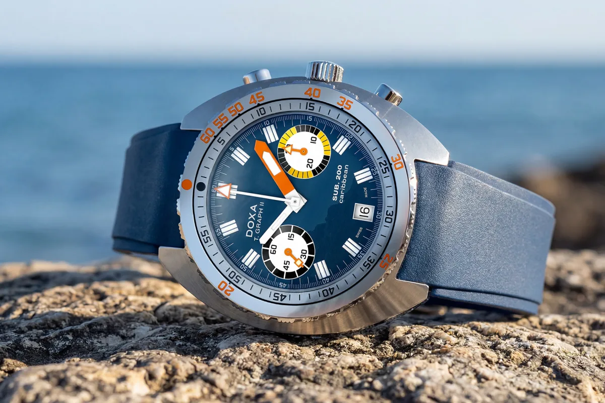 Doxa SUB 200 T.GRAPH II dial with chronograph counters