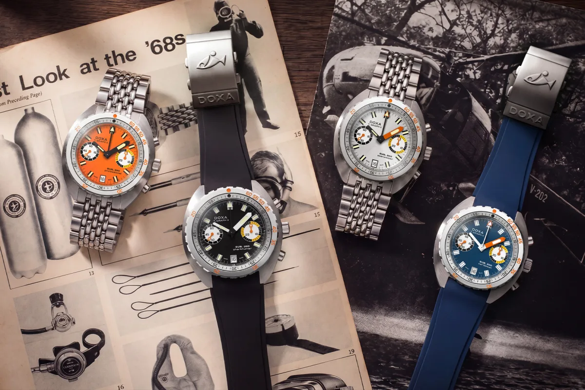 Doxa SUB 200 T.GRAPH II luminous hands and markers