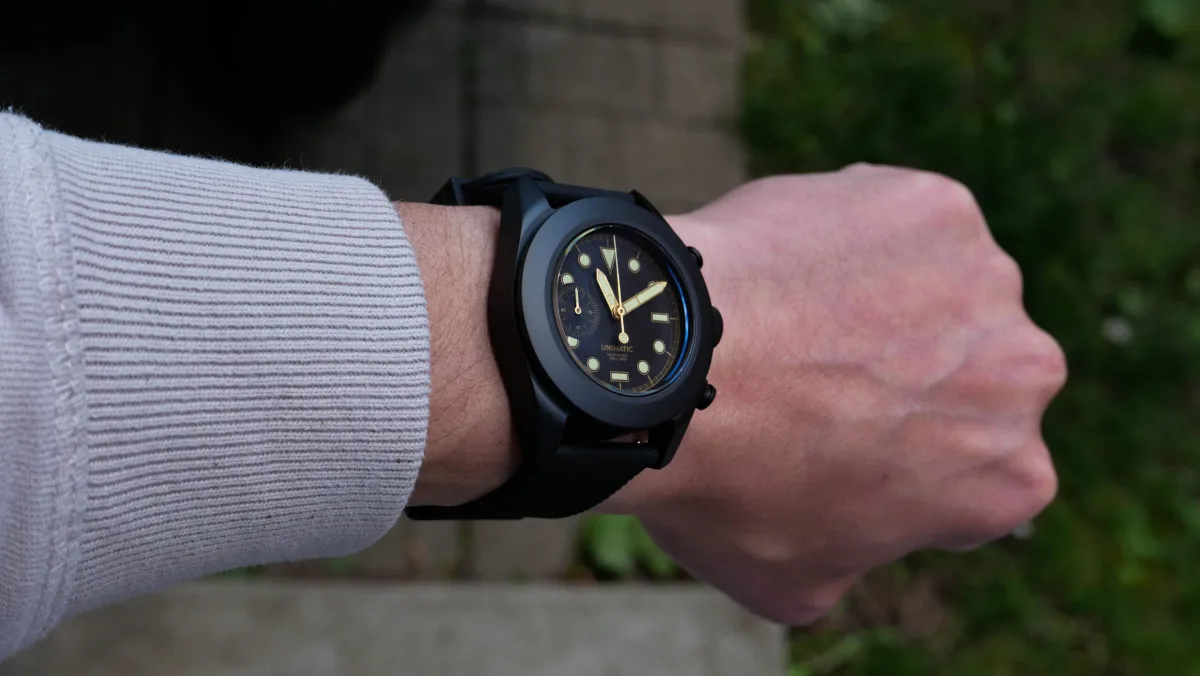Unimatic Modello Tre U3FB-ROPS watch on wrist