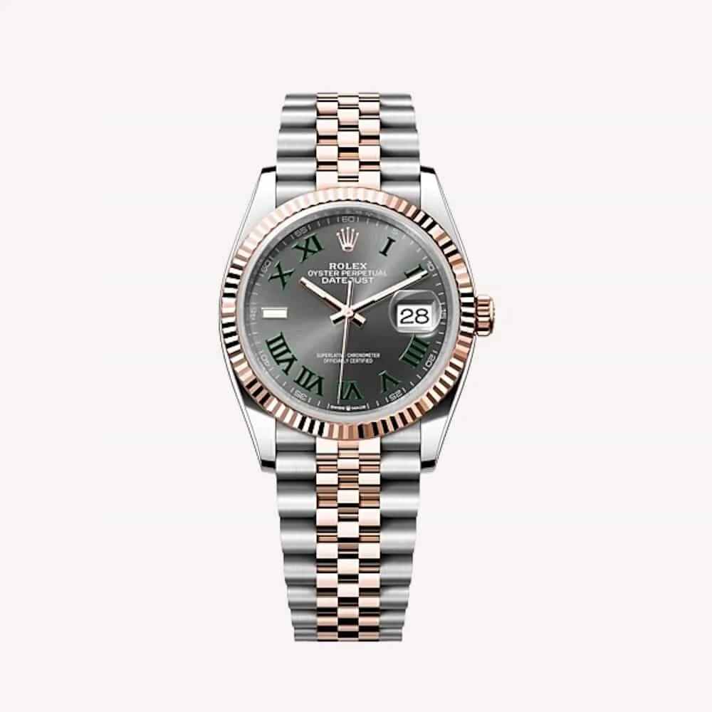 Rolex Datejust watch with Wimbledon dial