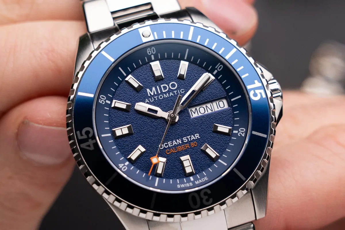 Four color options of the Mido Ocean Star 200