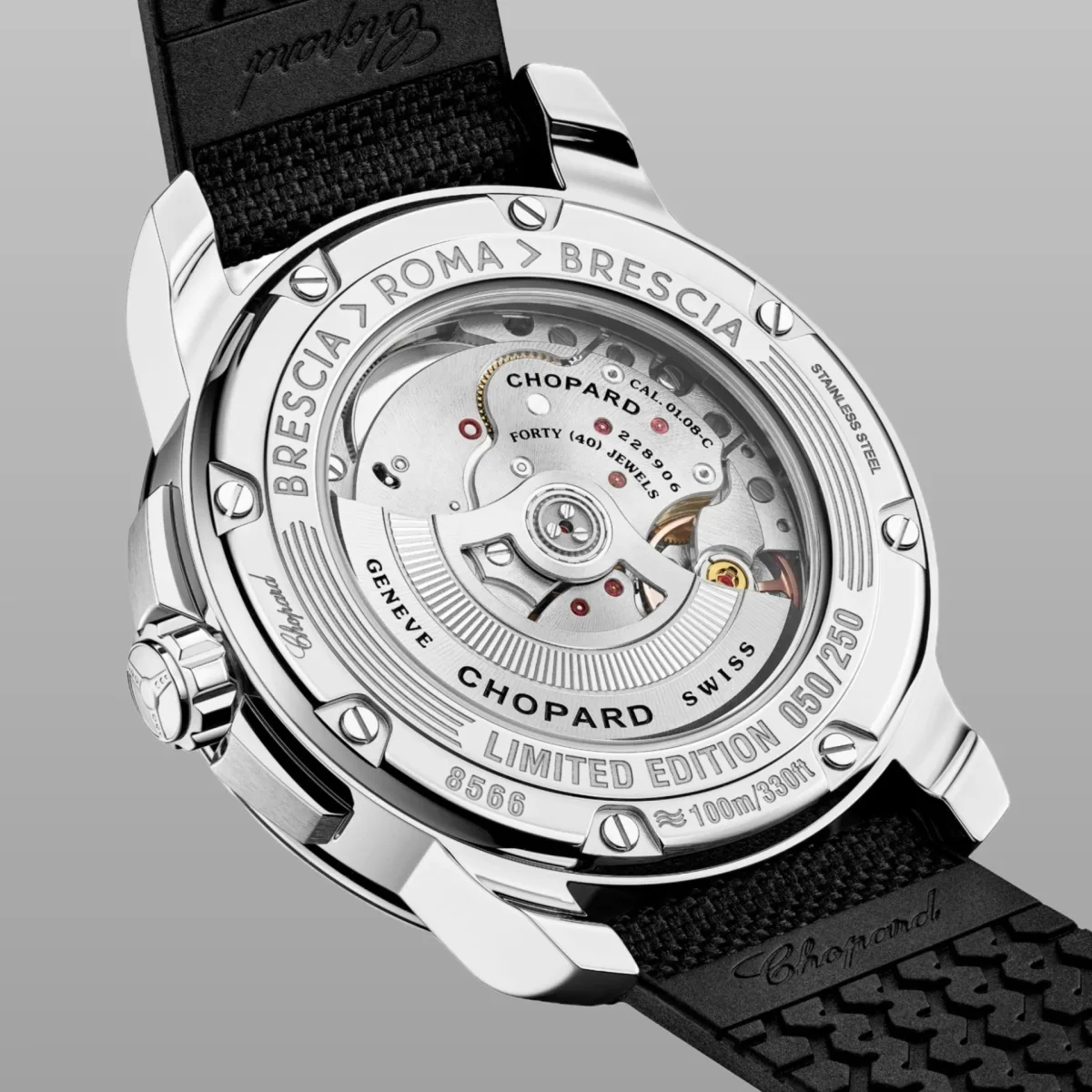 Red accents on the Chopard Mille Miglia GTS dial