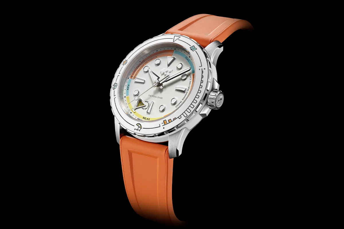 Christopher Ward x seconde/seconde/ C60 Pool Diver watch front view