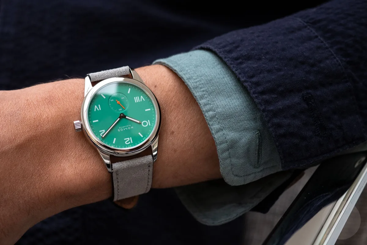 Nomos Club Campus 38 Electric Green watch