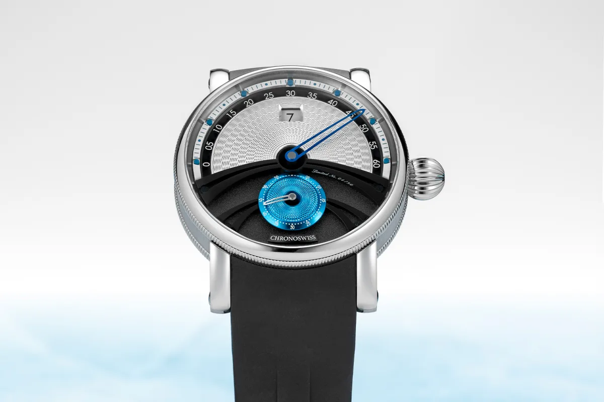 Chronoswiss Delphis Glacier titanium case design