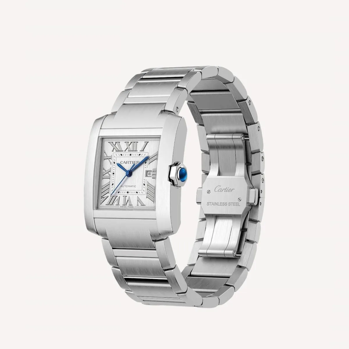 Modern Cartier Tank Francaise watch with a gold case