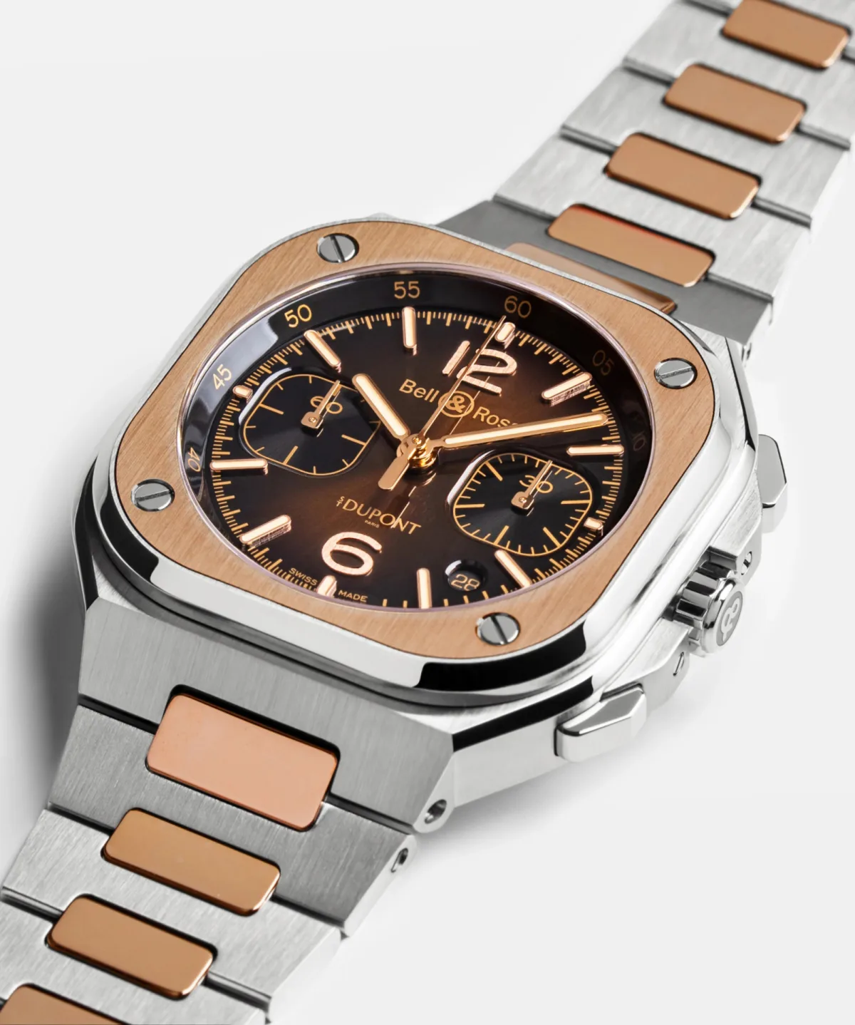 Bell & Ross BR-05 Chrono S.T.Dupont watch front view