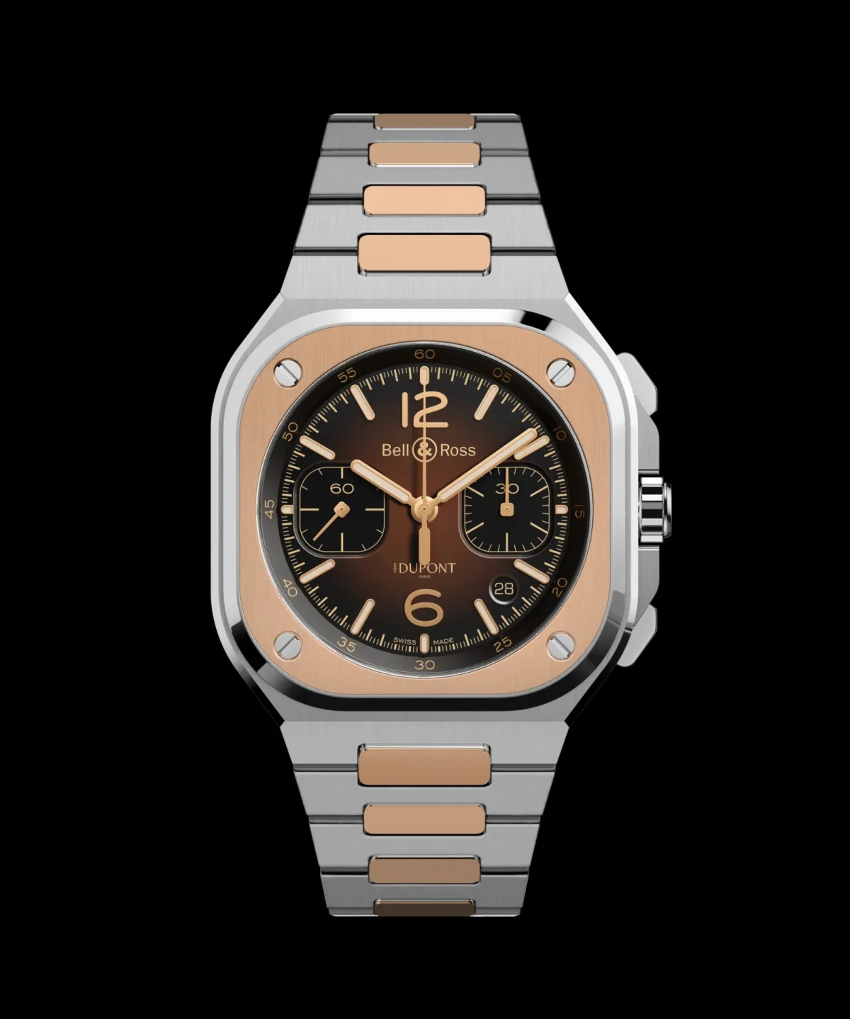 Side view of the Bell & Ross BR-05 Chrono case