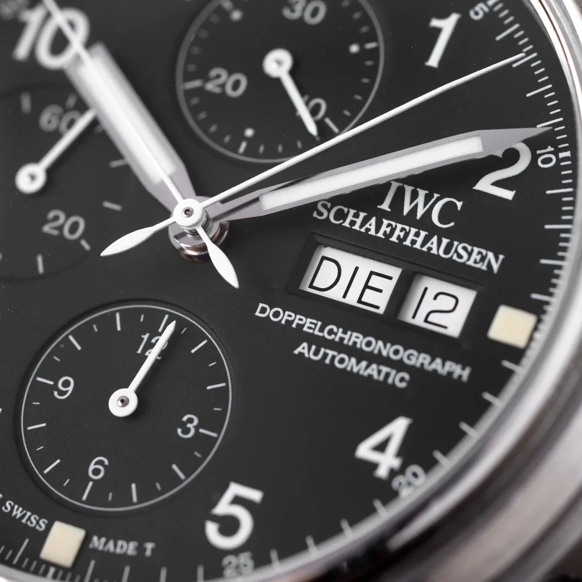 IWC Flieger Doppelchronograph ref. 3713 front view