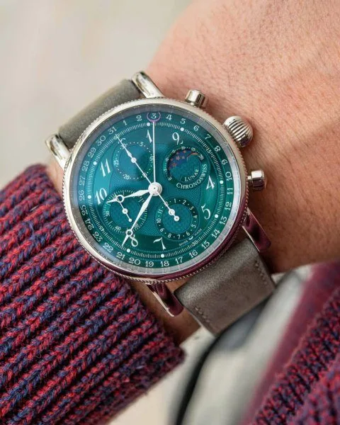 Chronograph buttons of Chronoswiss watch