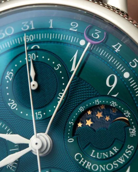 Rear view of Chronoswiss Lunar Chronograph