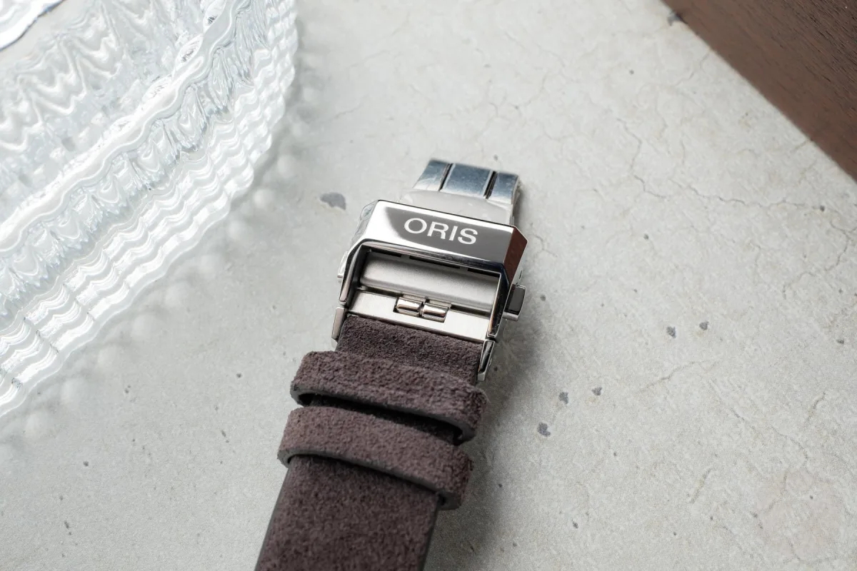 Suede strap of Oris Hölstein Edition 2026