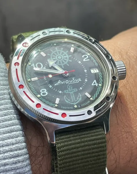 Vostok Amphibia watch worn by Bill Murray in The Life Aquatic