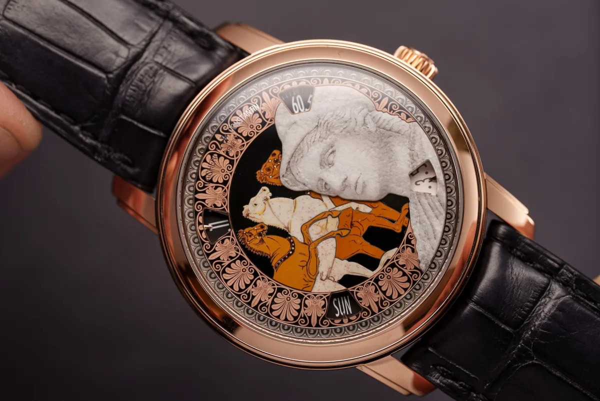 1950s Vacheron Constantin cloisonné dial with caravel design.