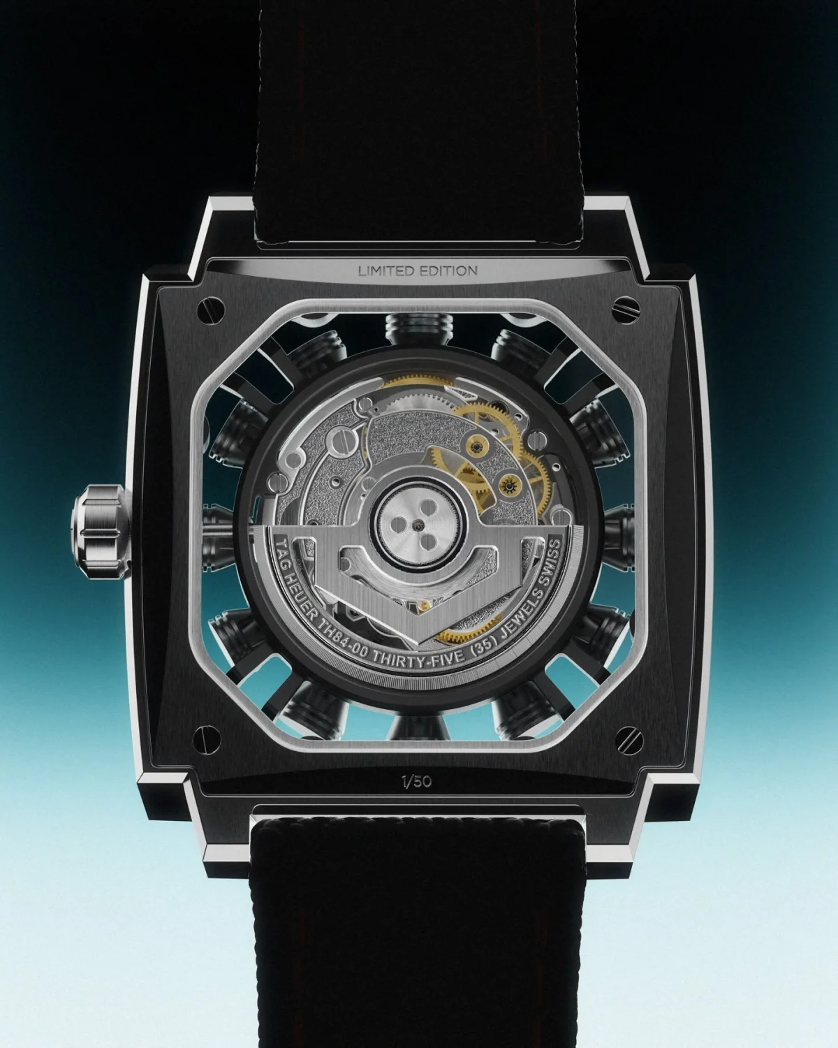 Close-up of TAG Heuer Monaco Speed 12 dial