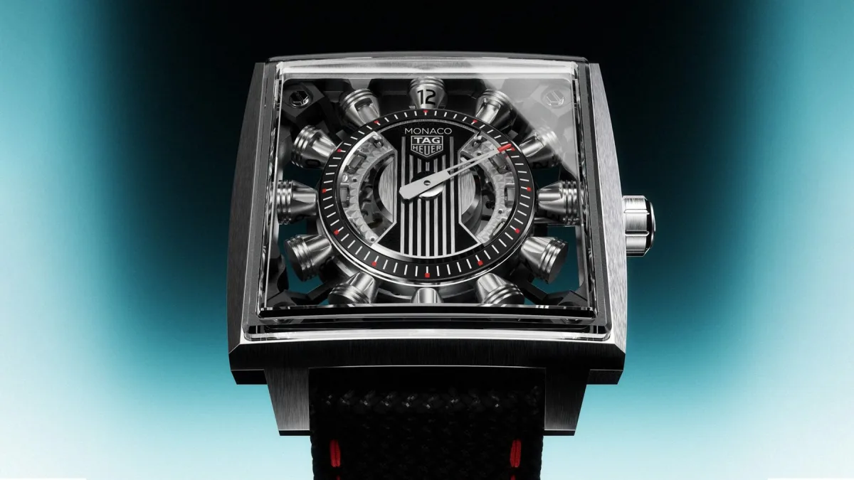 TAG Heuer Monaco Speed 12 with black rubber strap