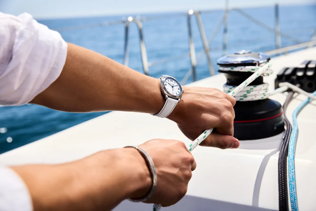 Luminous hands of the Fears Brunswick 40 Helmsman