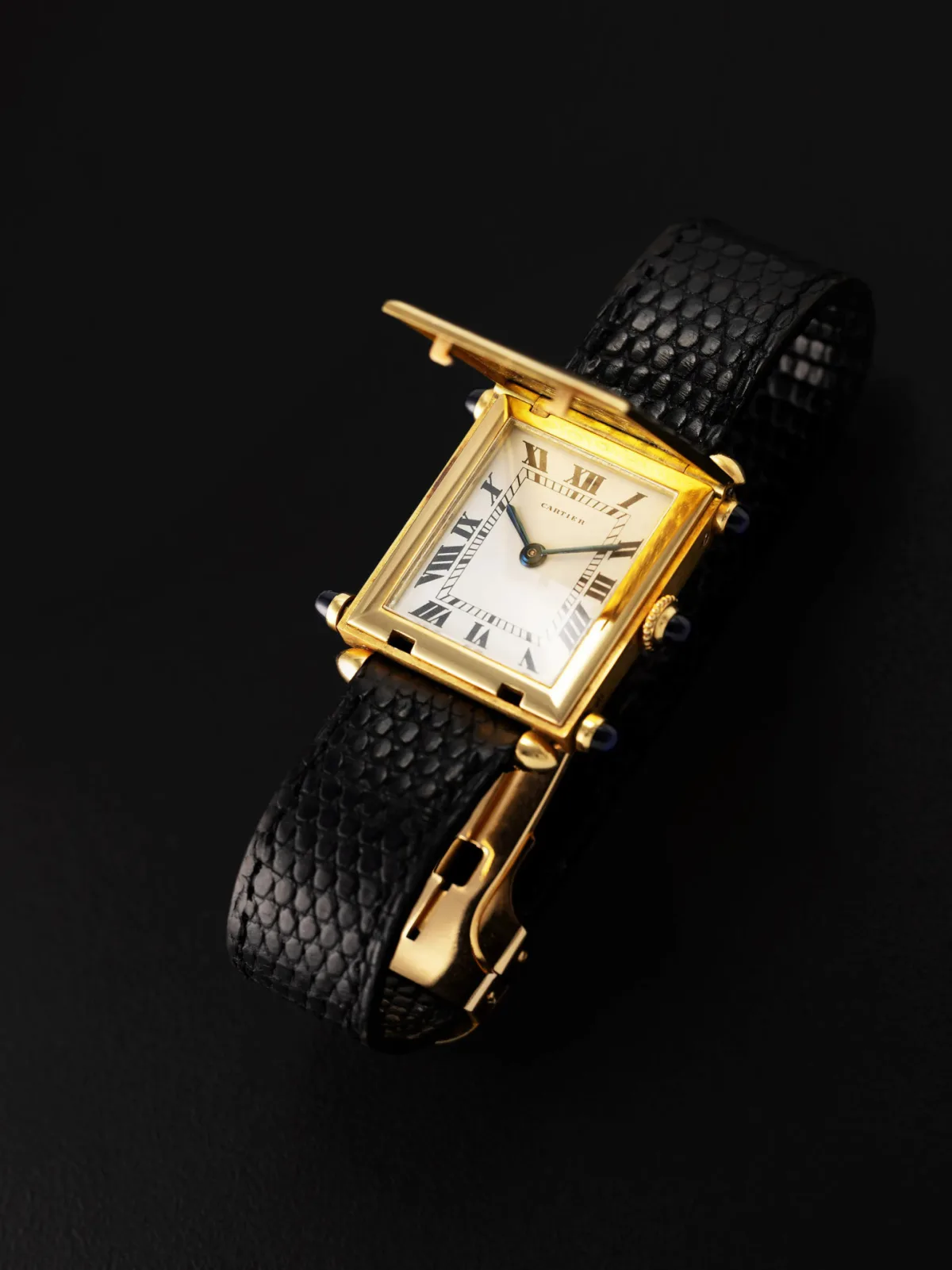 Cartier Tank Obus Savonette with gold flip cover