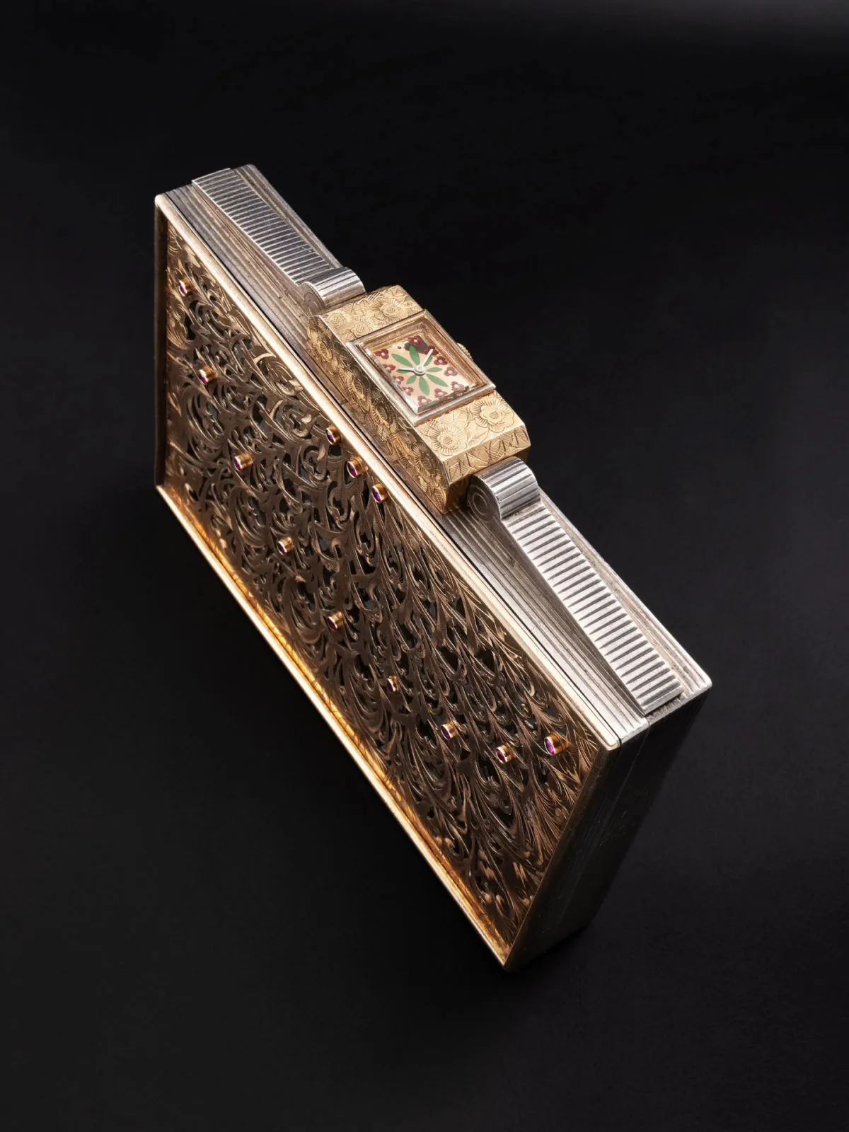 Boucheron Minaudière clutch with integrated watch