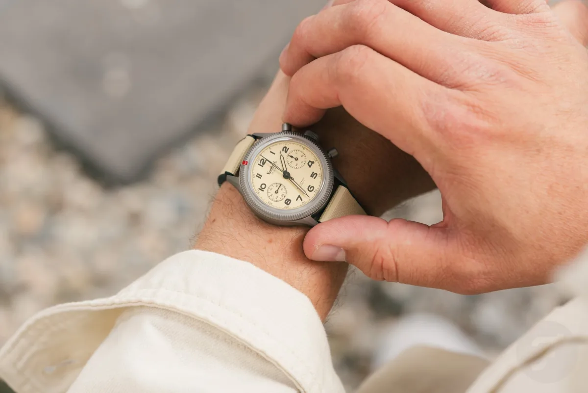 Hanhart 417 TI Desert Pilot alongside Bremont S302 GMT