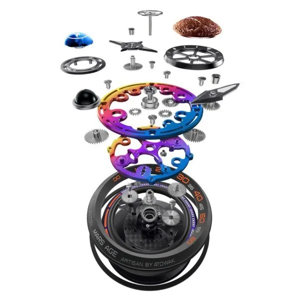 Titanium plates in Phantom Violet watch model