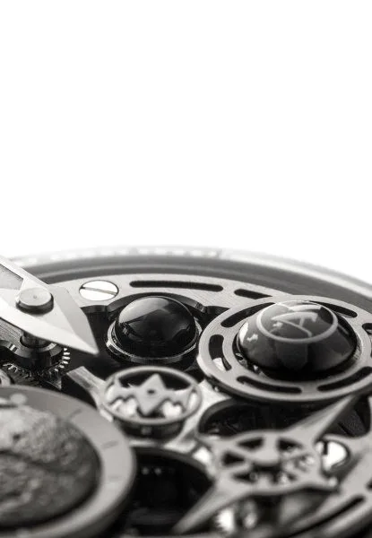 Mars Age watch Mars disc with laser-etched canyon