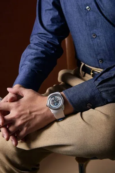 Mars Age watch dial with unique time display