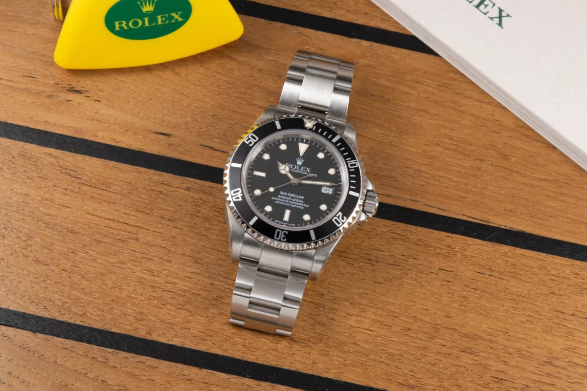 Rolex Sea-Dweller 16600 on a wrist.