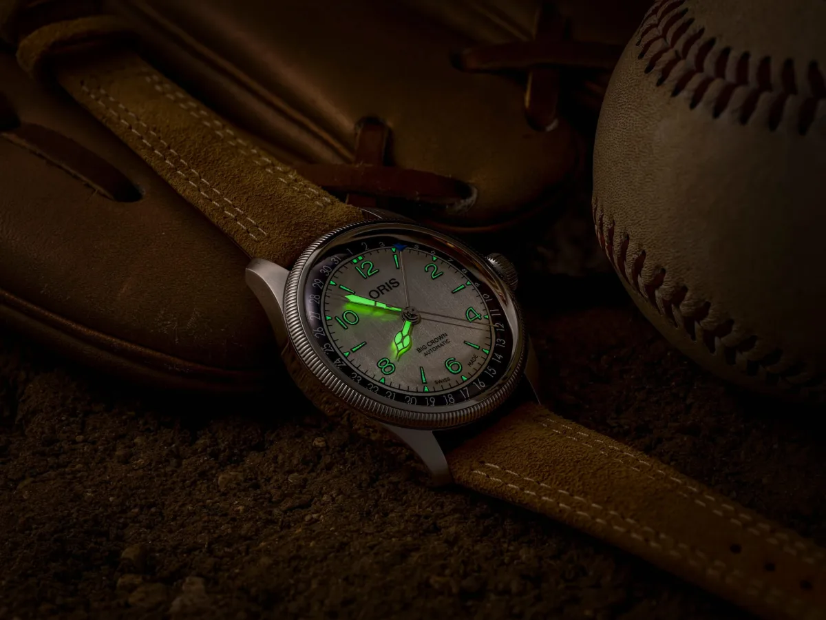 Oris Lou Gehrig Limited Edition watch close-up
