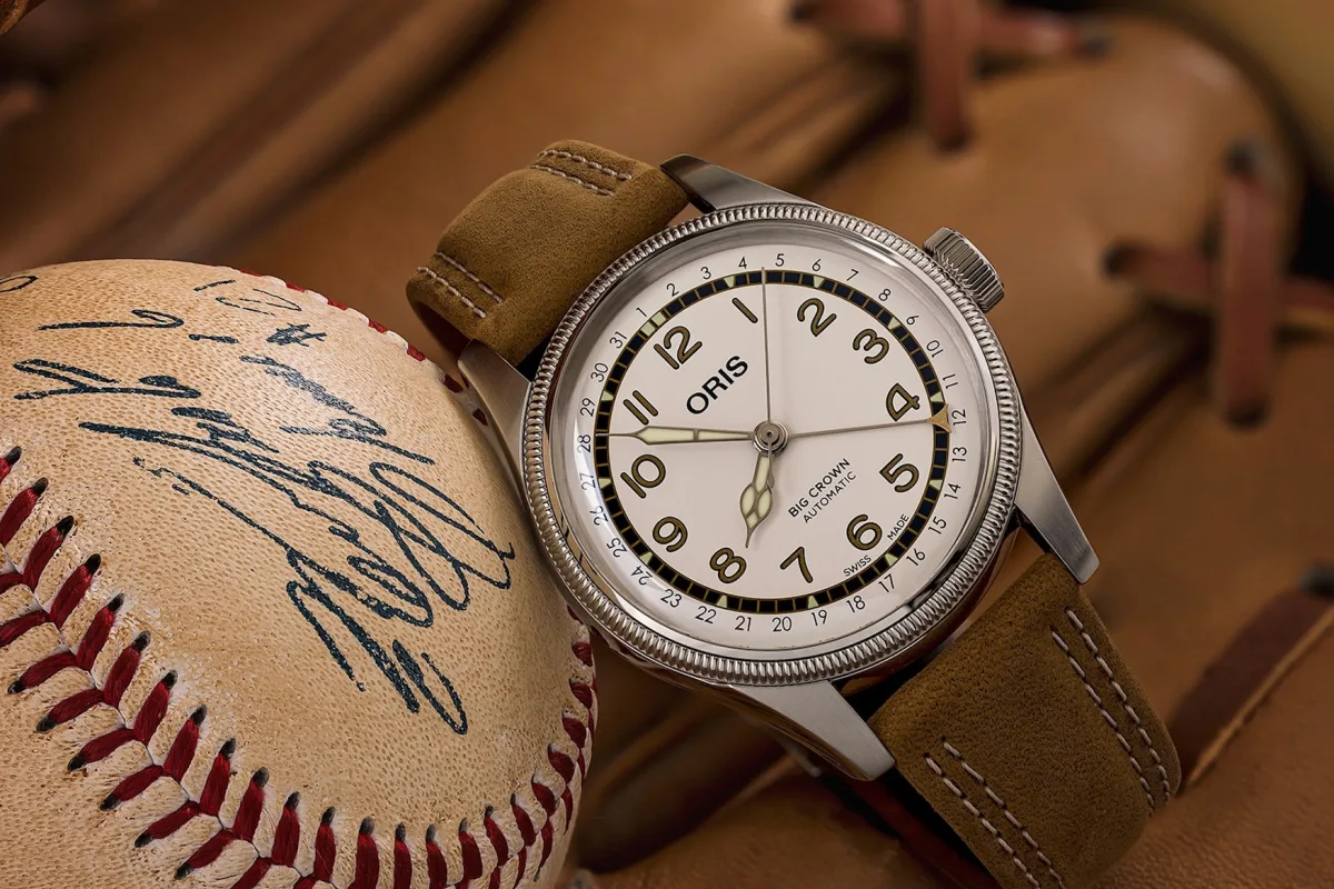 Oris watch collection with baseball theme
