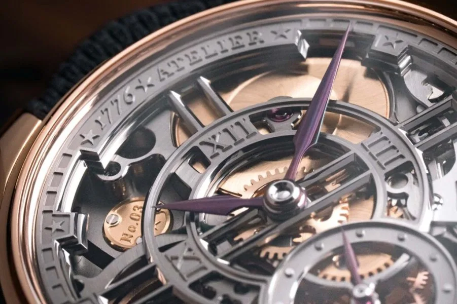 Handcrafted hands of Liberty 250 with plum coloring