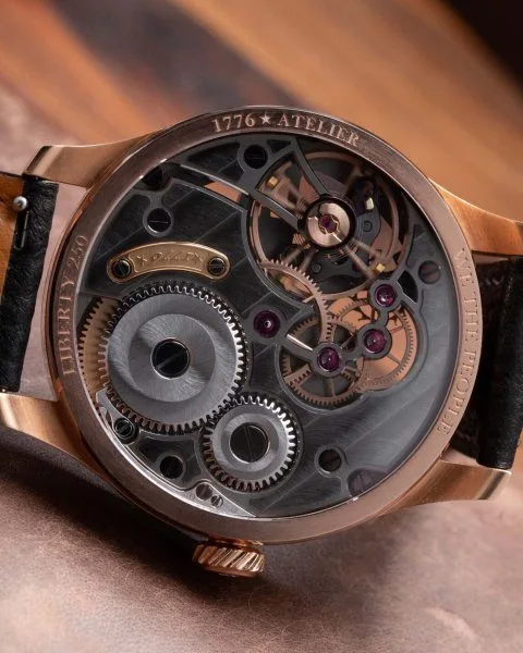 Assembly of Liberty 250's hand-wound mechanical movement