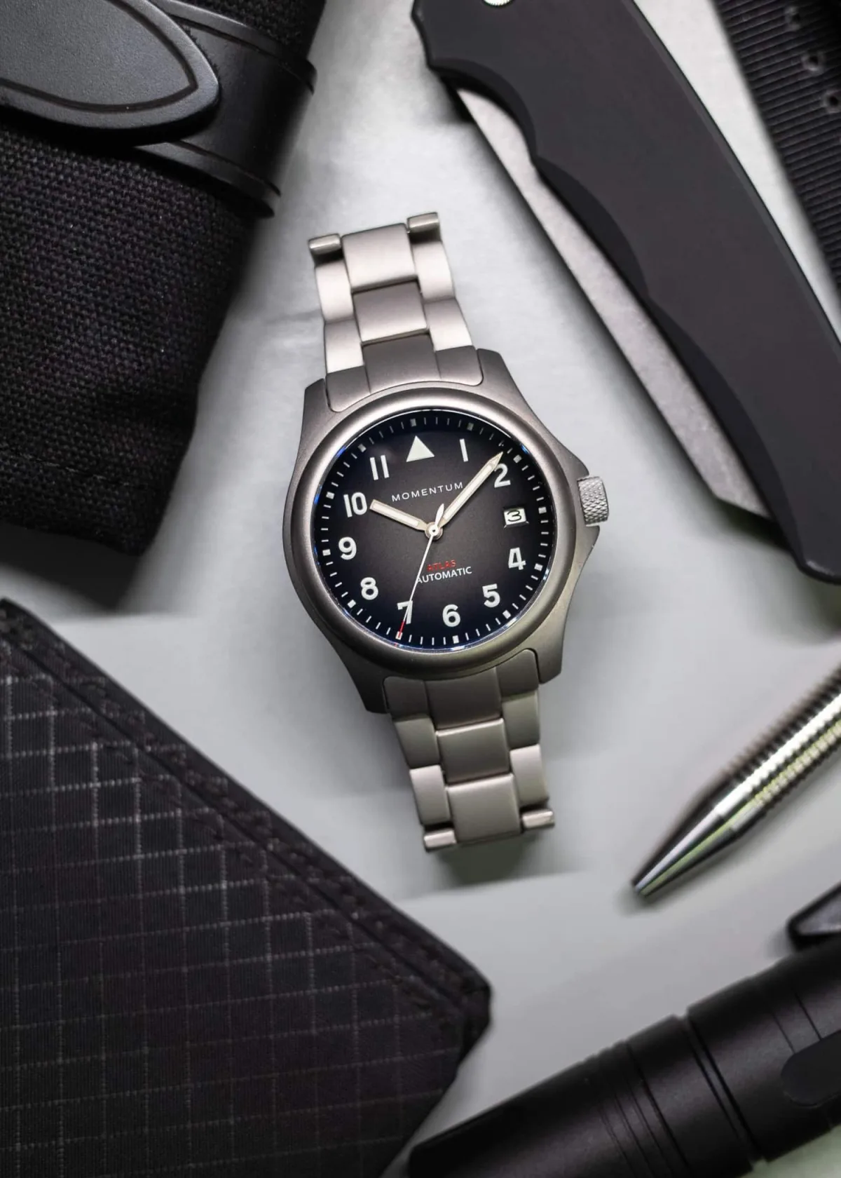 Momentum Atlas watch with distinctive design elements