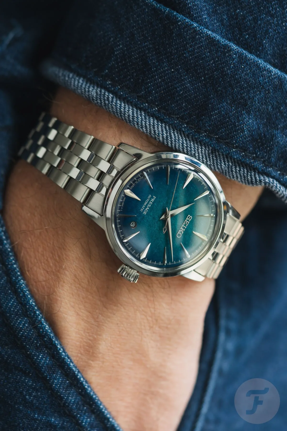 Seiko 4R35 automatic movement inside Presage Cocktail Time