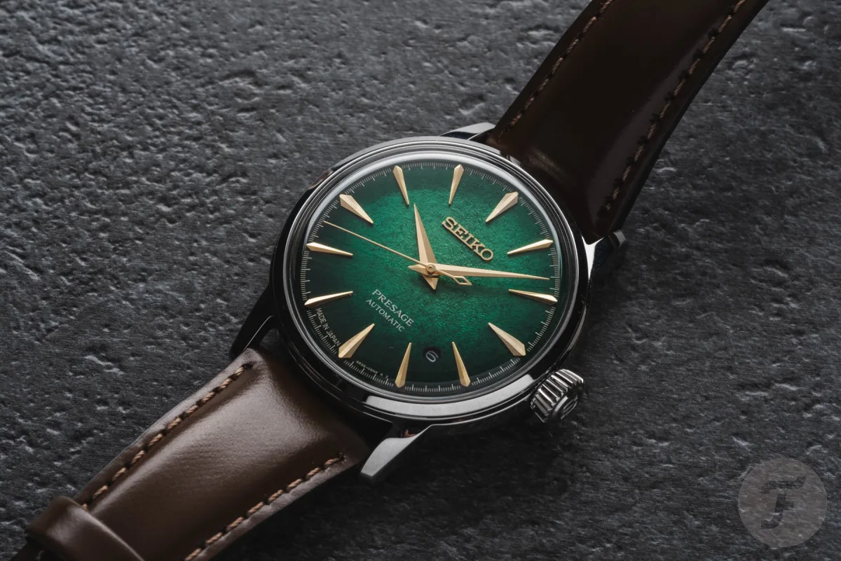 Detailed view of Seiko Presage Cocktail Time dial design