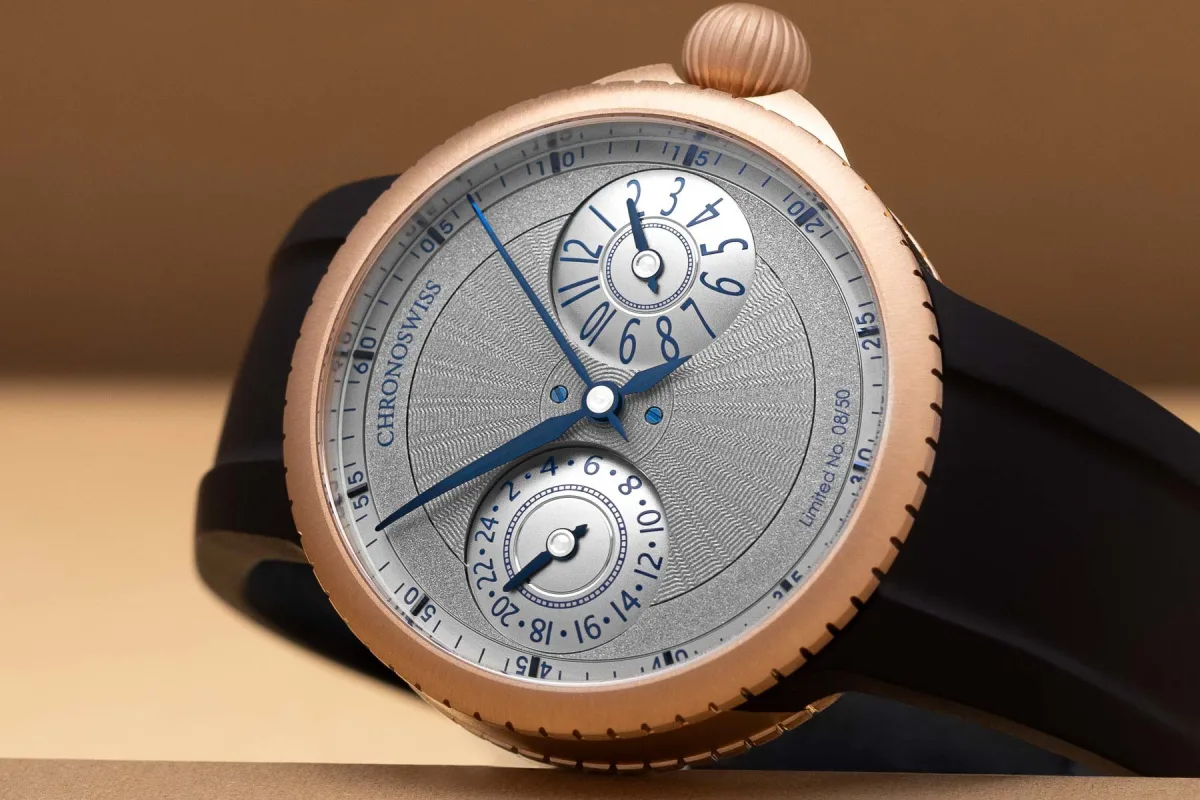 Close-up of Chronoswiss Opus Dakar Sundown movement