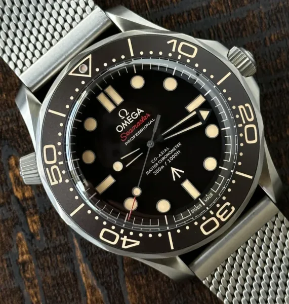 Pierce Brosnan as James Bond wearing Omega